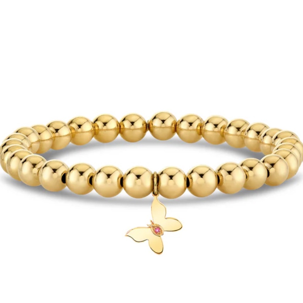 ♠️NWT Kate Spade Rainbow Joy Butterfly Charm Stretch Bracelet 🦋